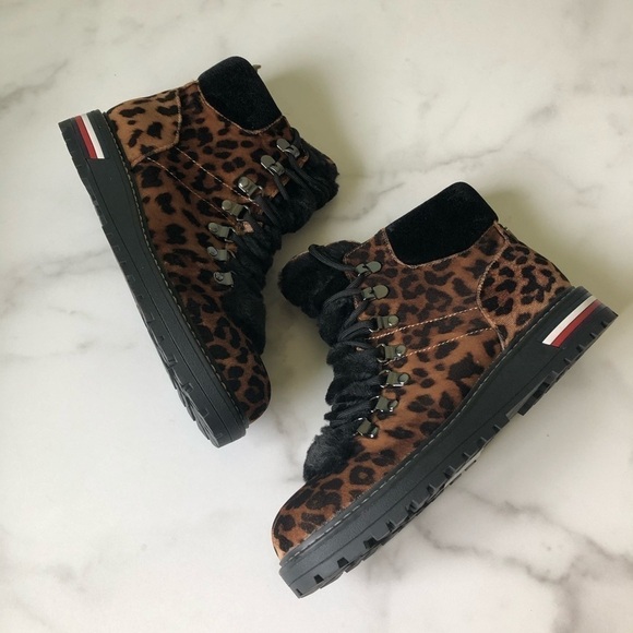 Tommy Hilfiger Icee Leopard Print Faux Fur Bootie 7.5 - Picture 6 of 12
